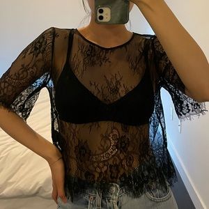 Black Lace Top